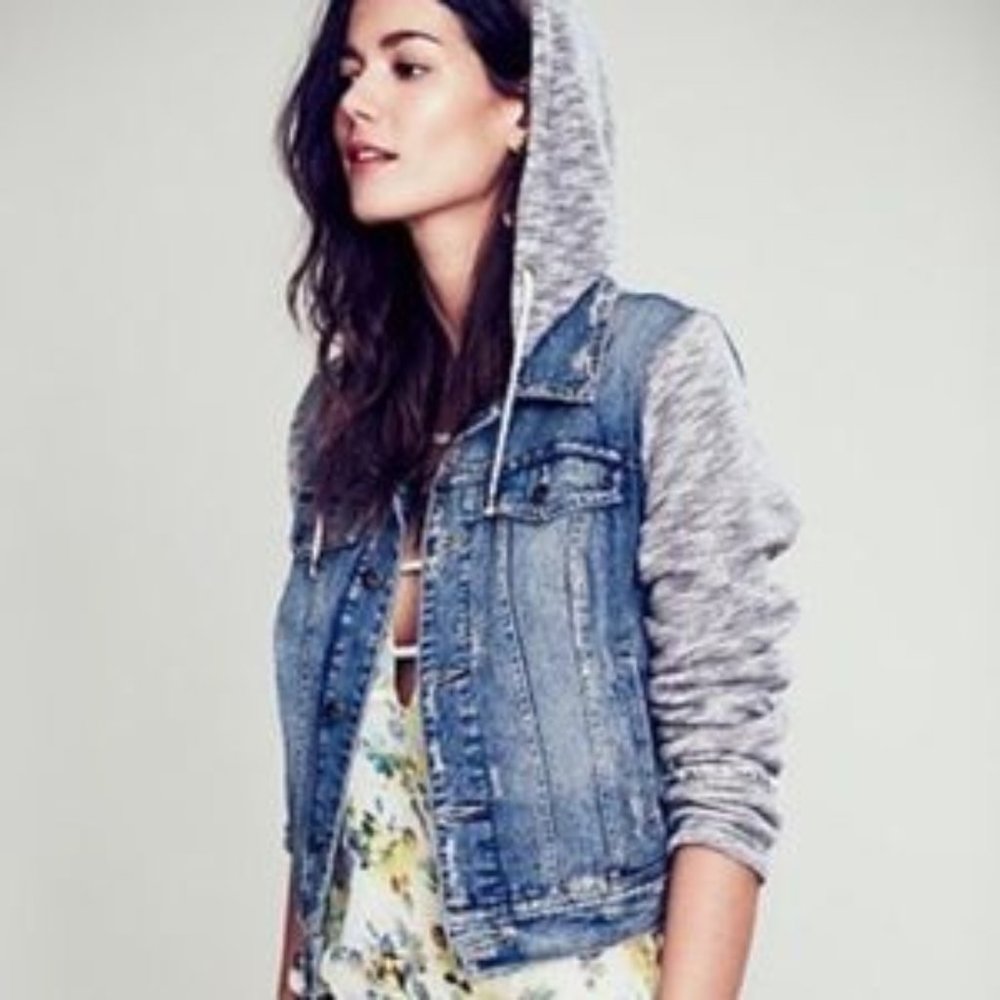 Free people distress hoodie